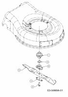 Ersatzteile MTD Benzin Rasenmäher mit Antrieb 48 SPHW Typ: 12A-11CQ600  (2009) Messer 