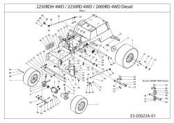 Cub Cadet Ersatzteile Kompakttraktoren CC 2250 RD 4 WD 54A1F4RS603  (2008) Räder, Vorderachse