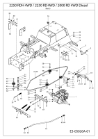 Cub Cadet Ersatzteile Kompakttraktoren CC 2250 RD 4 WD 54A1F4RS603  (2008) Fahrantrieb, Mähwerksaushebung