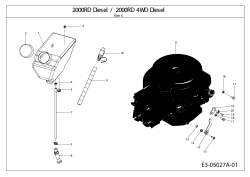 Cub Cadet Ersatzteile Kompakttraktoren CC 2000 RD 4 WD 54A1F4SS603  (2008) Tank