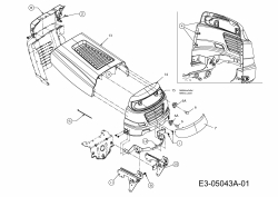 Ersatzteile Mastercut Rasentraktoren Mastercut 92-125 Typ: 13LH761E659  (2010) Motorhaube 1-Style