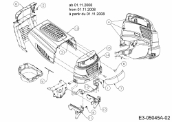 Ersatzteile Bolens Rasentraktoren BL 175/107 T Typ: 13EN775G684 (2009) Motorhaube 5-Style ab 01.11.2008