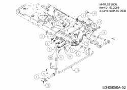 Ersatzteile Massey Ferguson Rasentraktoren MF 38-15 SH Typ: 13BV795F695  (2008) Vorderachse ab 26.03.2015