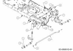 Ersatzteile MTD Rasentraktor Optima LN 200 H Typ: 13IT71KN678  (2019) Vorderachse 