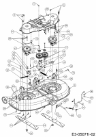 Ersatzteile MTD Rasentraktor Optima LG 200 H Typ: 13HT79KG678  (2018) Mähwerk G (42/107cm) 