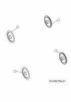Ersatzteile WOLF-Garten Benzin Rasenmäher ohne Antrieb Campus 400 B Typ: 6041000 Serie A  (2009) Radkappen 