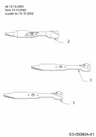 Ersatzteile MTD Gartentraktor G 200 Typ: 14AQ808H678  (2003) Messer ab 15.10.2002 