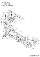 Ersatzteile MTD Gartentraktor G 200 Typ: 14AQ808H678  (2003) Rahmen ab 15.10.2002 