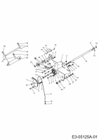 Ersatzteile Zubehör Kompakttraktoren Frontkuppeldreieck für CC 2000/3000 RD Serie, hydraulisch (nicht CC 2250 RD) Typ: 596-249-600  (2009) Hydraulikzylinder, Träger rechts, Umlenkwelle