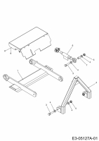 Ersatzteile Zubehör Kompakttraktoren Frontkuppeldreieck für CC 2000/3000 RD Serie, hydraulisch (nicht CC 2250 RD) Typ: 596-249-600  (2009) Frontkraftheber hydraulisch