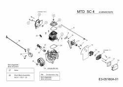 Ersatzteile MTD Laubbläser Laubsauger SC 4 Typ: 41AR4SCG678  (2010) Motor 