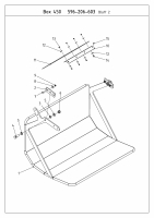 Ersatzteile Zubehör Kompakttraktoren Grasfangeinrichtung inkl. Entleerung für CC 2000/3000 RD Serie, 450 l Box ohne Handhebel Typ: 596-206-603  (2009) Klappe