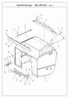 Ersatzteile Zubehör Kompakttraktoren Grasfangeinrichtung inkl. Entleerung für CC 2000/3000 RD Serie, 400 l Box mit Hochentleerung (nicht CC 2250 RD) Typ: 596-209-600  (2009) Grasfangkorb Hochentleerung