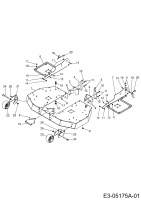 Ersatzteile Zubehör Kompakttraktoren Mähwerke für CC 2000 RD Serie (Hochgrasmähwerk 40"/102cm) Typ: 596-202-600 (2009) Mähwerksgehäuse