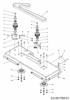 Ersatzteile Zubehör Kompakttraktoren Mähwerke für CC 2000 RD Serie (Hochgrasmähwerk 40"/102cm) Typ: 596-202-600 (2009) Mähantrieb