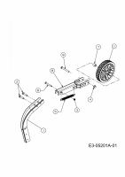 Ersatzteile WOLF-Garten Motorhacke T 61 B Typ: 21A-252C650  (2010) Bremssporn, Stützrad 