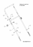 Ersatzteile Variolux Motormäher mit Antrieb V-55 BCAR Typ: 12A-868F620  (2009) Holm gültig ab 27.05.2009