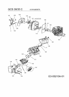 Ersatzteile MTD Benzin Kettensäge GCS 38/35 C Typ: 41AY4460678  (2012) Auspuff, Luftfilter, Vergaser 