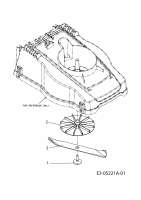 Ersatzteile Terradena Elektromäher EM 1000 Typ: 18D-U1D-651  (2012) Messer, Messeraufnahme