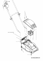 Ersatzteile MTD Elektro Rasenmäher ohne Antrieb 3210 E Typ: 18D-U1D-600  (2010) Heckklappe 