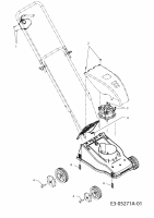 Ersatzteile MTD Elektro Rasenmäher ohne Antrieb Opti 3210 Typ: 18D-R0D-600  (2010) Heckklappe, Mähwerksgehäuse 