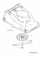 Ersatzteile Bronto Elektromäher 1000 W Typ: 18D-R0D-R02  (2010) Messer, Messeraufnahme