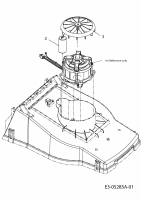 Ersatzteile MTD Elektro Rasenmäher ohne Antrieb Opti 3813 Typ: 18D-S0F-600  (2010) Elektromotor 