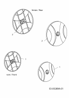 Ersatzteile MTD Elektro Rasenmäher ohne Antrieb Opti 3813 Typ: 18D-S0F-600  (2010) Radkappen 