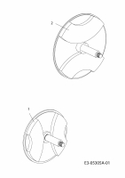 Ersatzteile MTD Elektro Rasenmäher ohne Antrieb 3813 E Typ: 18D-Z1F-600  (2011) Radkappen 