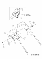 Ersatzteile WOLF-Garten Elektro Rasenmäher mit Antrieb Ambition 48 EAHW Typ: 18AR11L-650  (2012) Schaltbügel 