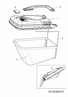 Ersatzteile Yard-Man Elektromäher YM 1719 E Typ: 18A-18K-643  (2011) Grasfangsack, Heckklappe