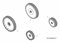 Ersatzteile M Tech Elektromäher M 1719 EHW Typ: 18A-11K-605  (2010) Räder