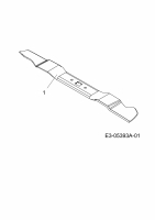 Ersatzteile MTD Benzin Rasenmäher ohne Antrieb P 53 HWO Typ: 11A-58M2615  (2010) Messer 