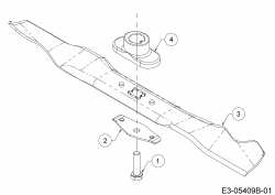 Ersatzteile MTD Benzin Rasenmäher ohne Antrieb Smart G 46 MO Typ: 11E-70SJ600 (2019) Messer, Messeraufnahme 