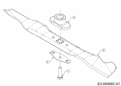 Ersatzteile MTD Benzin Rasenmäher ohne Antrieb Optima G 46 MB Typ: 11E-705B600 (2020) Messer, Messeraufnahme 