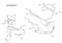 Ersatzteile Gutbrod Rasentraktoren GLX 92 RA Typ: 13DD50GE490 (2010) Abdeckungen Mähwerk E (36"/92cm)