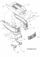 Ersatzteile Verts Loisirs Rasentraktoren VL 105 HBA Typ: 13AN51TN417 (2010) Motorhaube T-Style