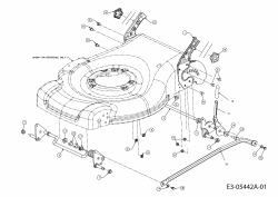 Ersatzteile MTD Benzin Rasenmäher ohne Antrieb 53 PB Typ: 11A-828R676  (2010) Höhenverstellung 