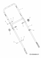 Ersatzteile MTD Benzin Rasenmäher ohne Antrieb 53 PB Typ: 11A-828R676  (2010) Holm 