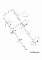 Ersatzteile Lux Tools Motormäher mit Antrieb B 46 MA Typ: 12D-J54H694  (2012) Holm