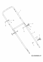 Ersatzteile MTD Benzin Rasenmäher mit Antrieb 46 SPOE Typ: 12EEJ5M4600  (2010) Holm 