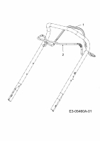 Ersatzteile MTD Benzin Rasenmäher mit Antrieb SPB 46 HW Typ: 12A-J65F600  (2012) Schalthebel 