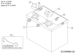 Cub Cadet Ersatzteile Rasentraktoren XT1 OS96 13A8A1CF603  (2017) Batterie bis 31.12.2016