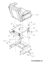 Cub Cadet Ersatzteile Zero Turn Z-Force 48 S 17AI5BHB603  (2010) Sitz