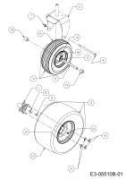 Cub Cadet Ersatzteile Zero Turn Z-Force 48 S 17AI5BHB603  (2013) Räder 13x5-6 + 18x9.5-8