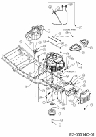 Ersatzteile Massey Ferguson Zero Turn MF 50-22 FMZ Typ: 17BI4BFP695  (2012) Elektromagnetkupplung, Motorzubehör, Tank