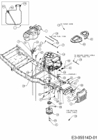 Ersatzteile Massey Ferguson Zero Turn MF 48-22 FMZ Typ: 17BI4BFY695  (2014) Elektromagnetkupplung, Motorzubehör, Tank