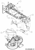 Ersatzteile MTD Rasentraktor LE 180/92 H Typ: 13IT71KE676  (2020) Abdeckungen Mähwerk E (36/92cm) 