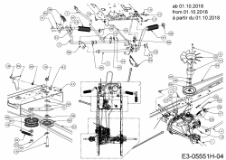 Ersatzteile Black Edition Rasentraktoren 220-105 TWIN H Typ: 13BU71GN615  (2019) Hydrostat, Keilriemen, Pedale ab 01.10.2018