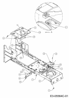 Ersatzteile MTD Rasentraktor Advance PE 160 HK Typ: 13RG71KE676  (2013) Rahmen 